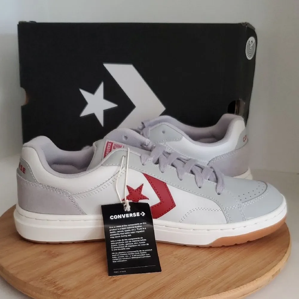 Converse Pro Blaze Classic Ox Grey Red Sneakers Unisex M10/W11.5 NIB - Picture 7 of 10